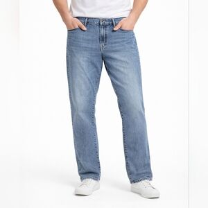 Lucky Brand Mens 181 Relaxed Straight Jeans Size 40x32 Medium Wash Distressed